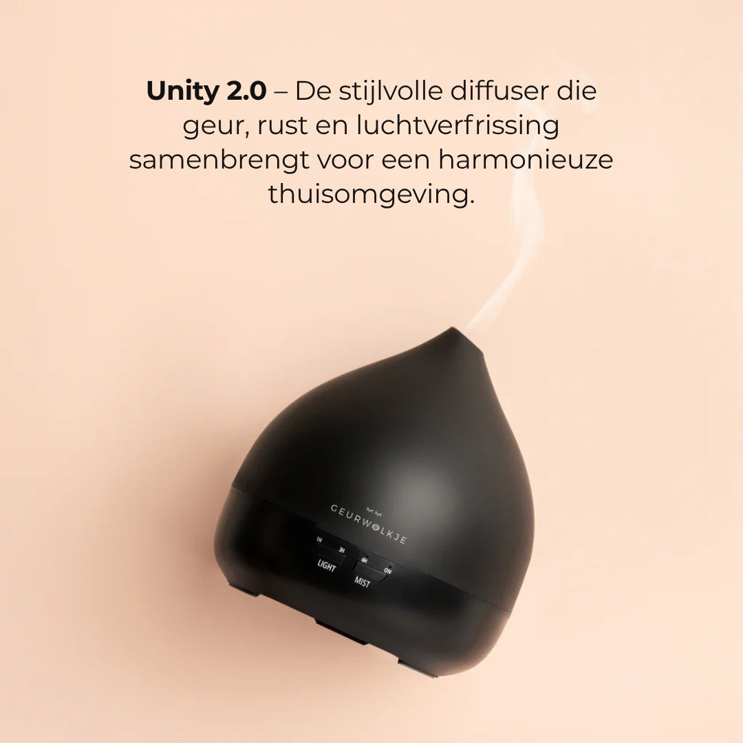 Geurwolkje Bundel – Unity 2.0 Zwart + Pepermunt & Citroen