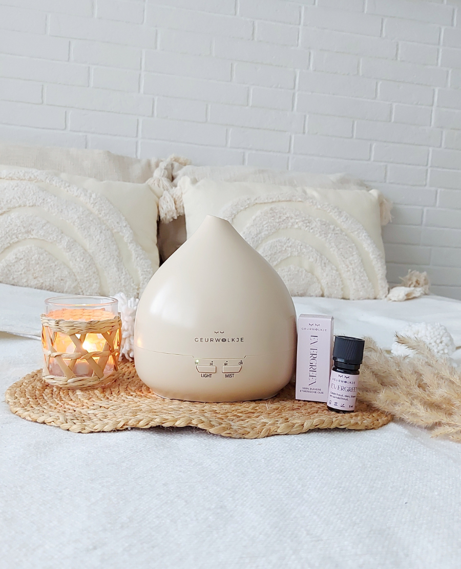 Geurwolkje Aroma Diffuser in warm grey Unity 2.0, perfect voor geurverspreiding.