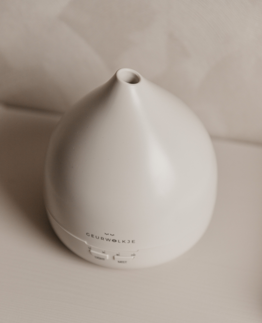 Geurwolkje Aroma Diffuser in warm grey Unity 2.0, perfect voor geurverspreiding.