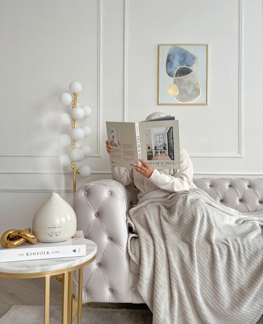 Geurwolkje Aroma Diffuser in warm grey Unity 2.0, perfect voor geurverspreiding.