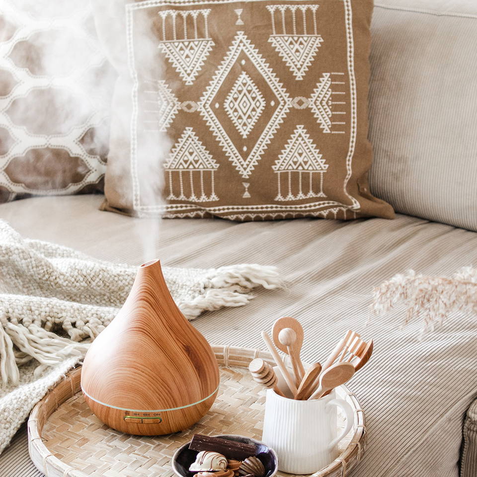 Geurwolkje aroma diffuser met fijne verneveling