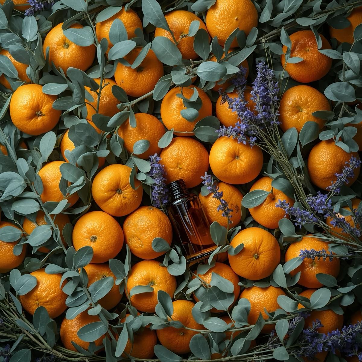 Geurwolkje bundel met lavendel, sinaasappel en eucalyptus etherische olie