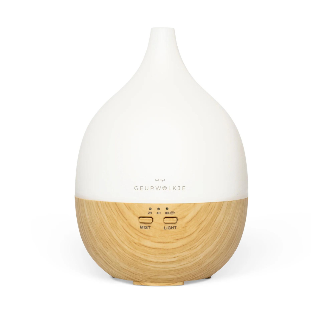 Geurwolkje Aroma Diffuser in licht hout Close 2 Nature 2.0, perfect voor geurverspreiding.