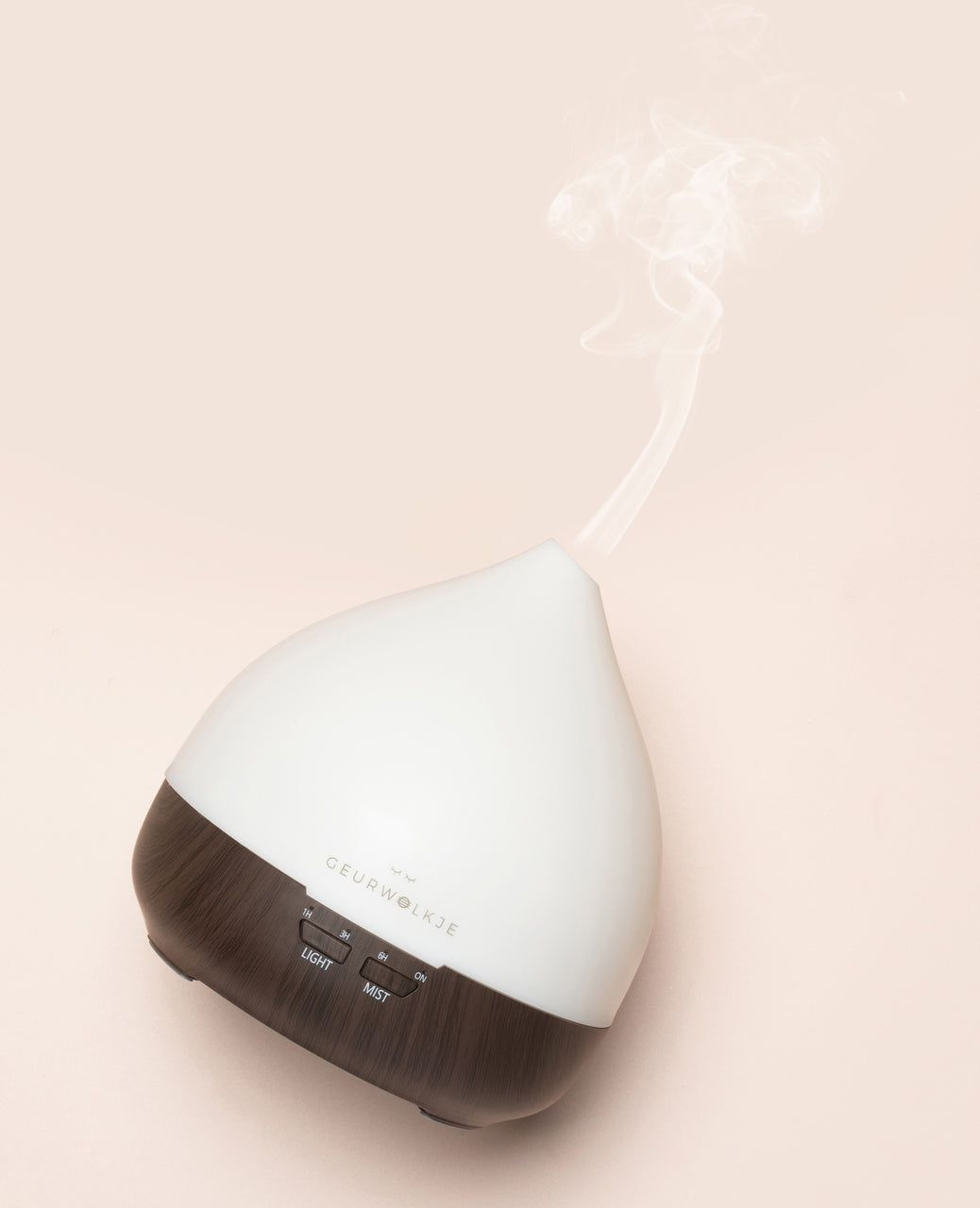 Geurwolkje Aroma Diffuser in Donker Hout Unity 2.0, perfect voor geurverspreiding.