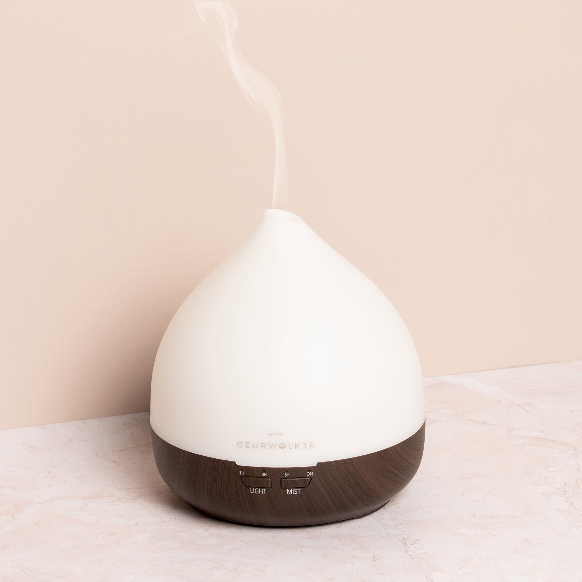 Geurwolkje Aroma Diffuser in Donker Hout Unity 2.0, perfect voor geurverspreiding.