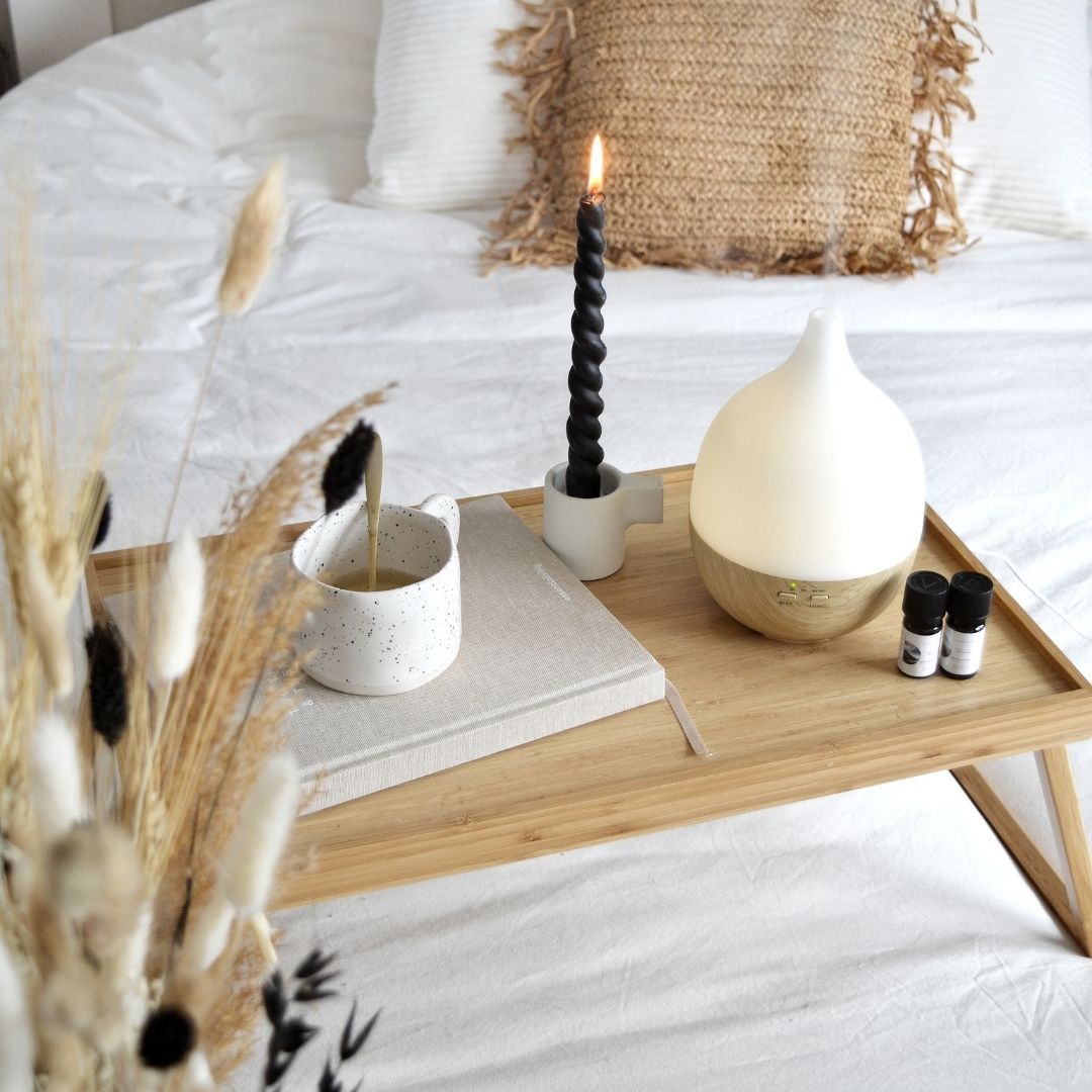 Geurwolkje Aroma Diffuser in licht hout Close 2 Nature 2.0, perfect voor geurverspreiding.