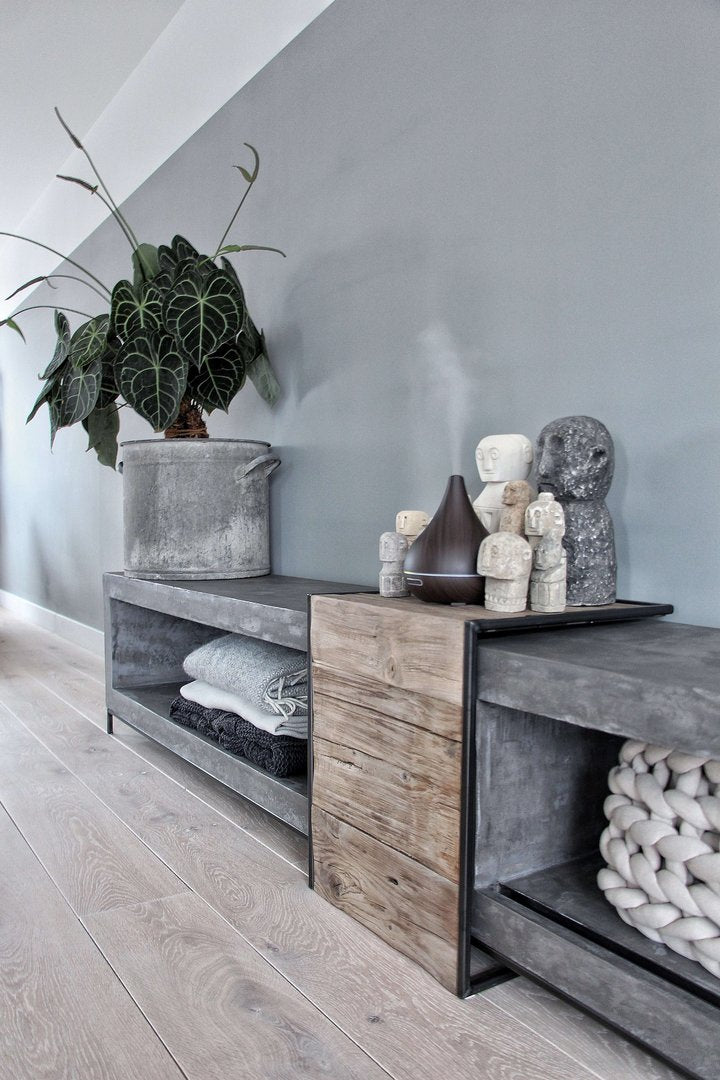 Geurwolkje Aroma Diffuser in donker hout Unity, perfect voor geurverspreiding.