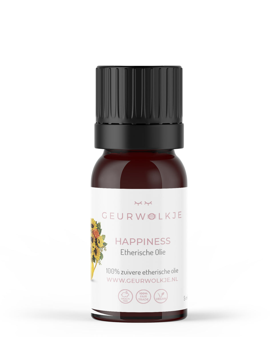 Happiness - Geurwolkje® Blend - 100% Etherische Olie - 5 En 10 Ml