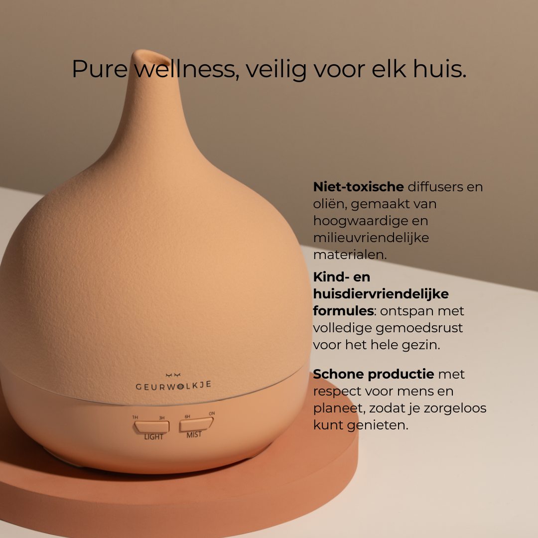 geurwolkje aroma diffuser peach