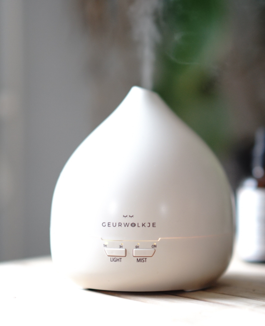 Geurwolkje Aroma Diffuser in warm grey Unity 2.0, perfect voor geurverspreiding.