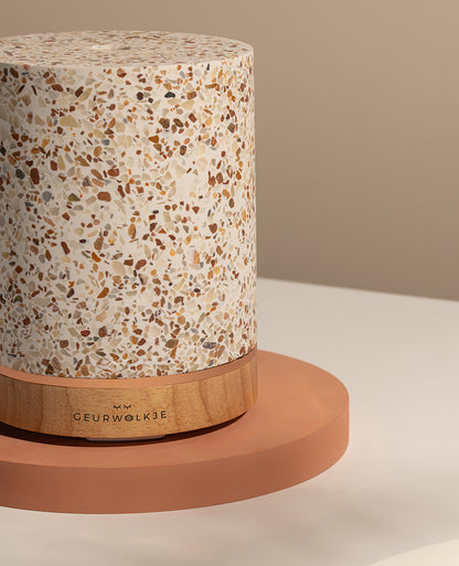 Geurwolkje Aroma Diffuser in terrazzo ovaal living green perfect voor geurverspreiding