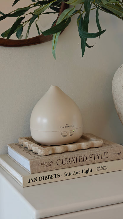 Geurwolkje Aroma Diffuser in warm grey Unity 2.0, perfect voor geurverspreiding.