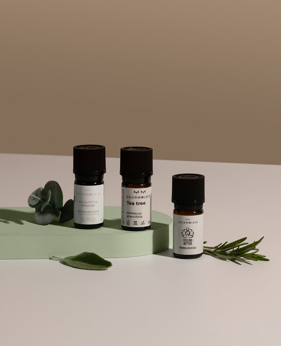 Vitaliteitsbundel etherische olie Feeling Better, Tea Tree en Eucalyptus