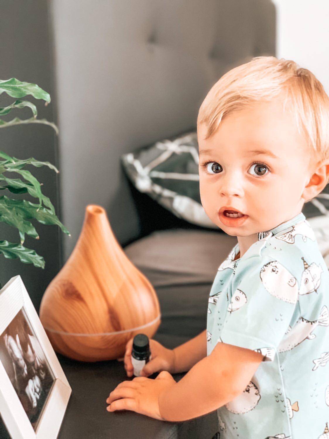 Aroma diffuser die een fijne waternevel verspreidt