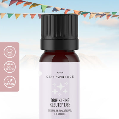 Drie Kleine Kleutertjes - Geurwolkje® Blend kinderlijn - 100% Natuurlijke Etherische Olie - 5 ml