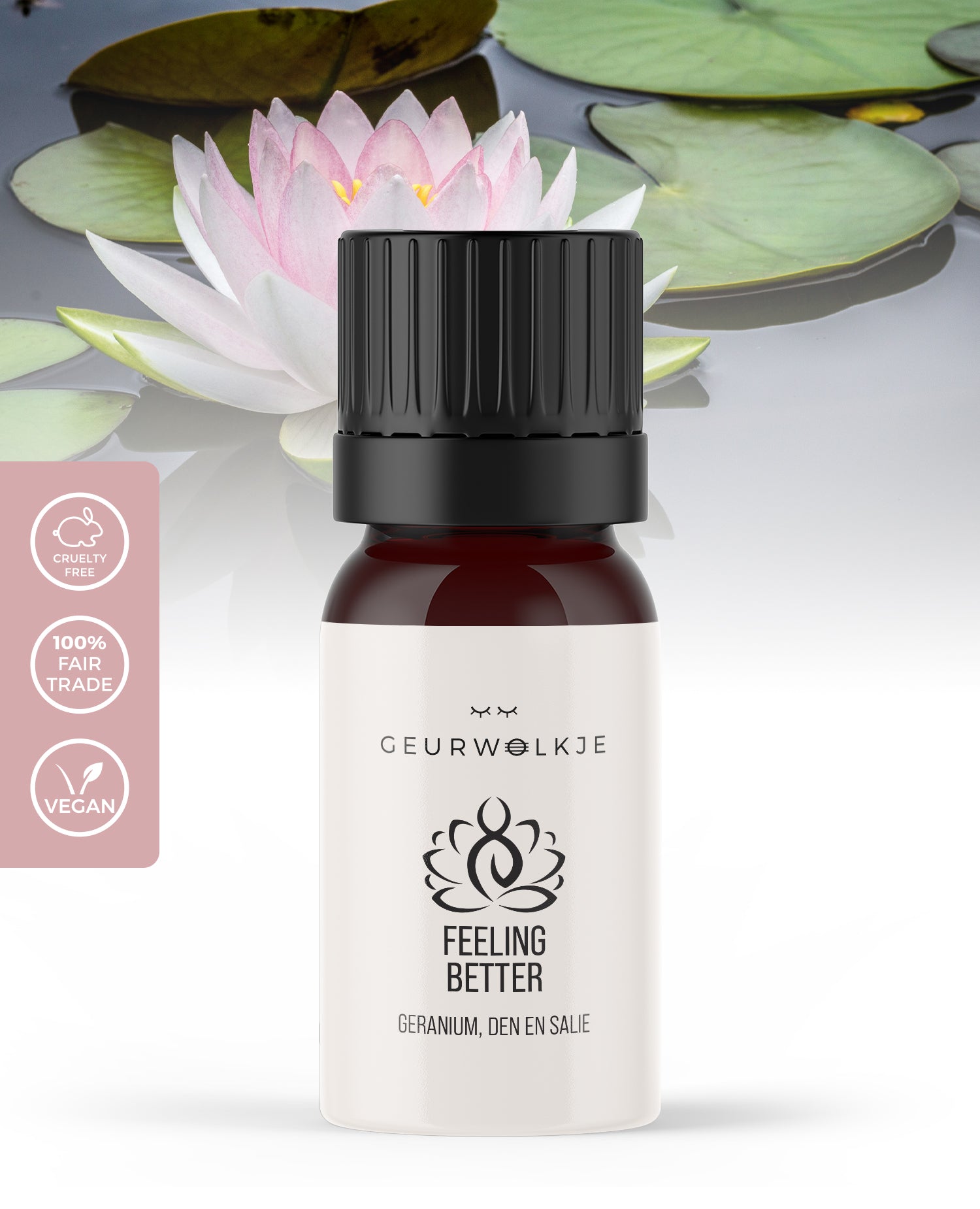 Geurwolkje® Aroma Diffuser Bundel Vitaliteit met etherische oliën: Feeling Better, Tea Tree en Eucalyptus