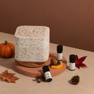 Herfstbundel met Living Green Kubus diffuser, Herfstzon, Boswandeling en Sinaasappel