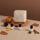 Pumpkin Spice bundel met Living Green Kubus diffuser, Kaneel, Sinaasappel en Vanille