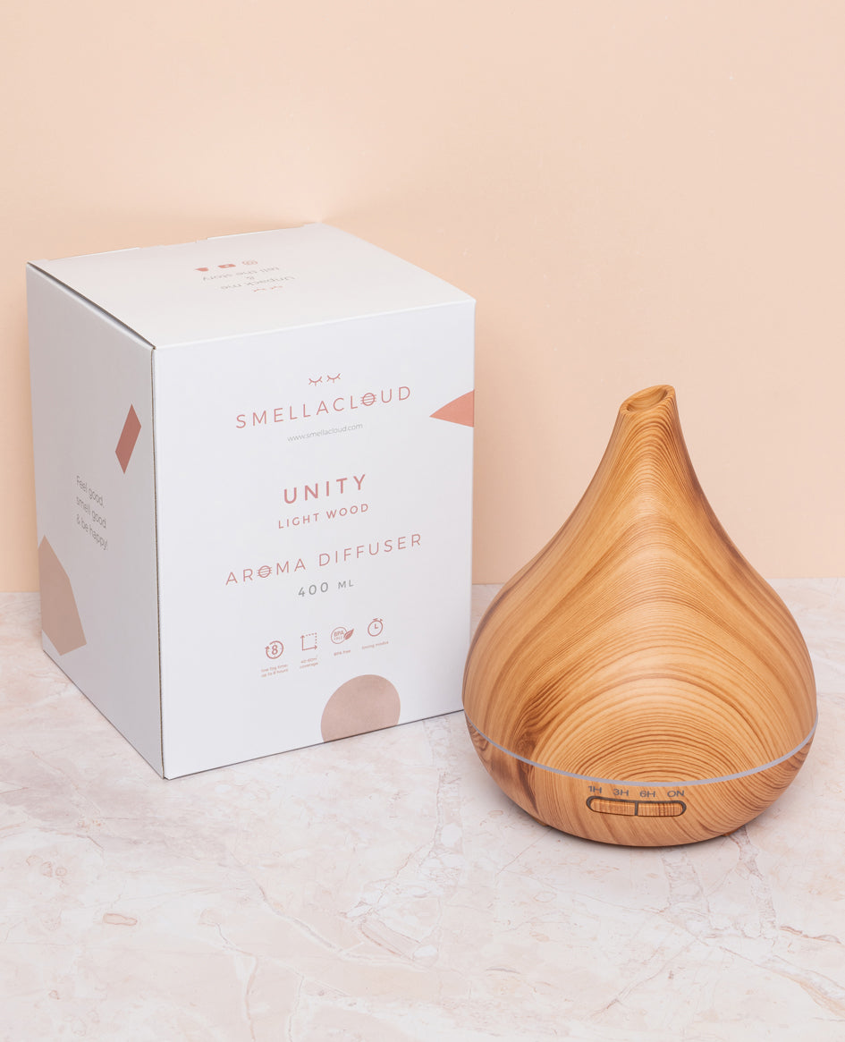 Geurwolkje Aroma Diffuser in licht hout Unity voor het verspreiden van aroma&