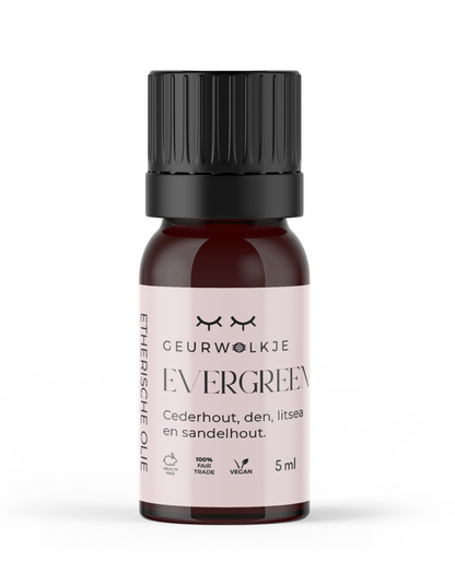 Evergreen, Etherische Olie, Geurwolkje Blend, Blend, Vegan, Fair Trade, Geurwolkje