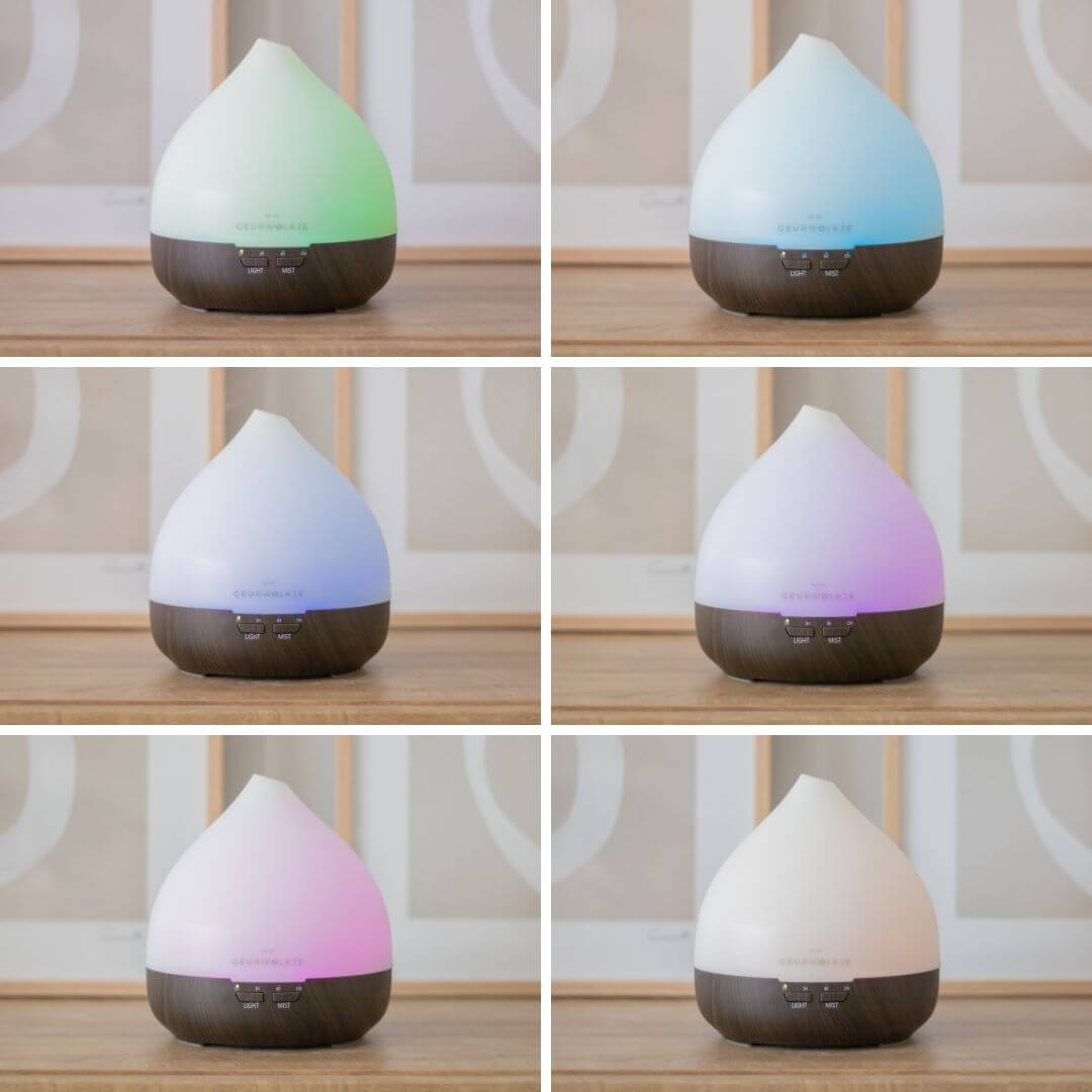 Geurwolkje Aroma Diffuser in Donker Hout Unity 2.0, perfect voor geurverspreiding.