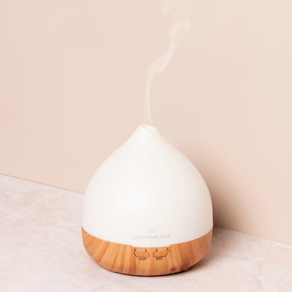 Geurwolkje Aroma Diffuser in Licht Hout Unity 2.0, perfect voor geurverspreiding.