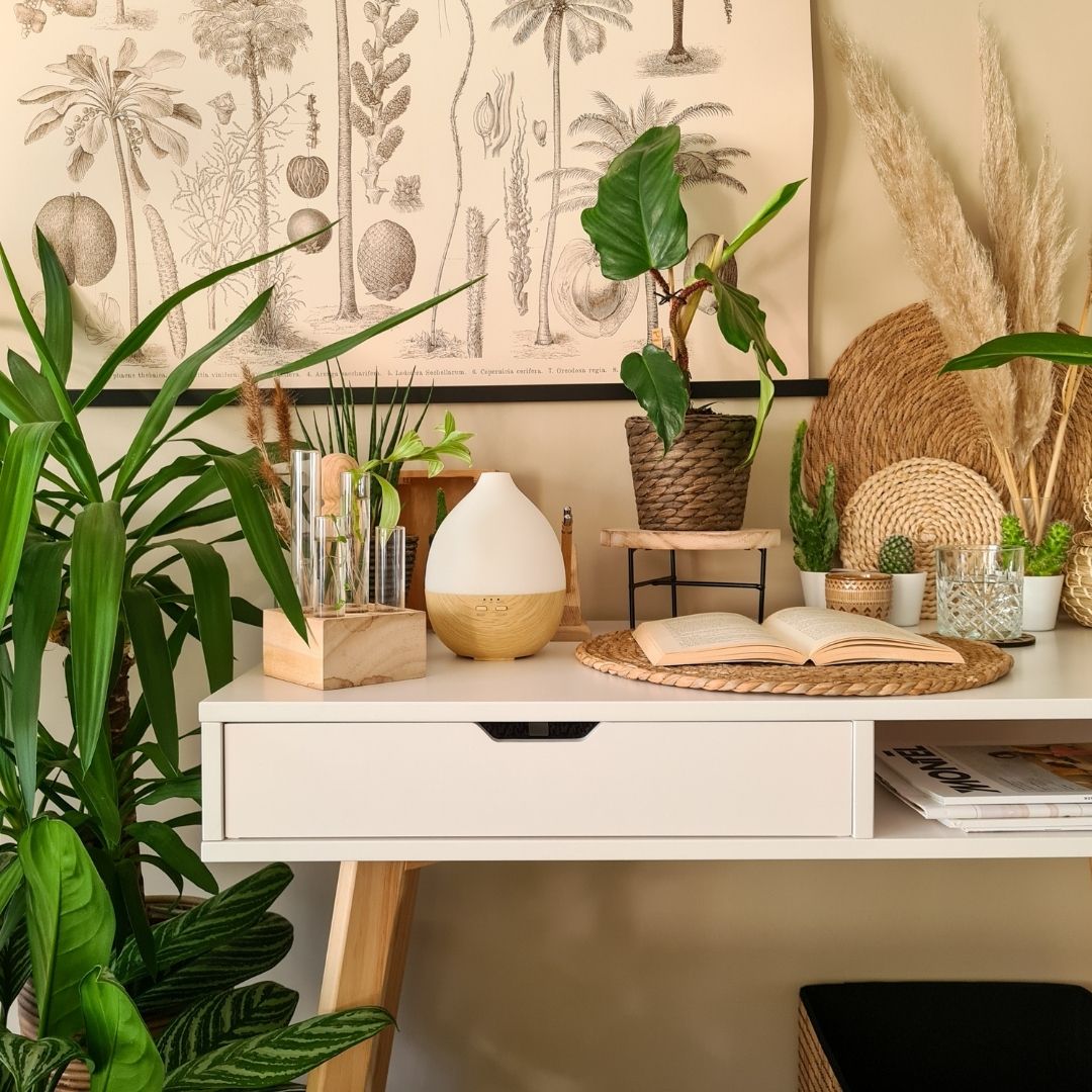 Geurwolkje Aroma Diffuser in licht hout nimbus 2.0, perfect voor geurverspreiding.