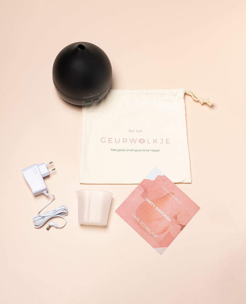 Unity 2.0 - Geurwolkje® Aroma Diffuser - Mat zwart - 400 ml