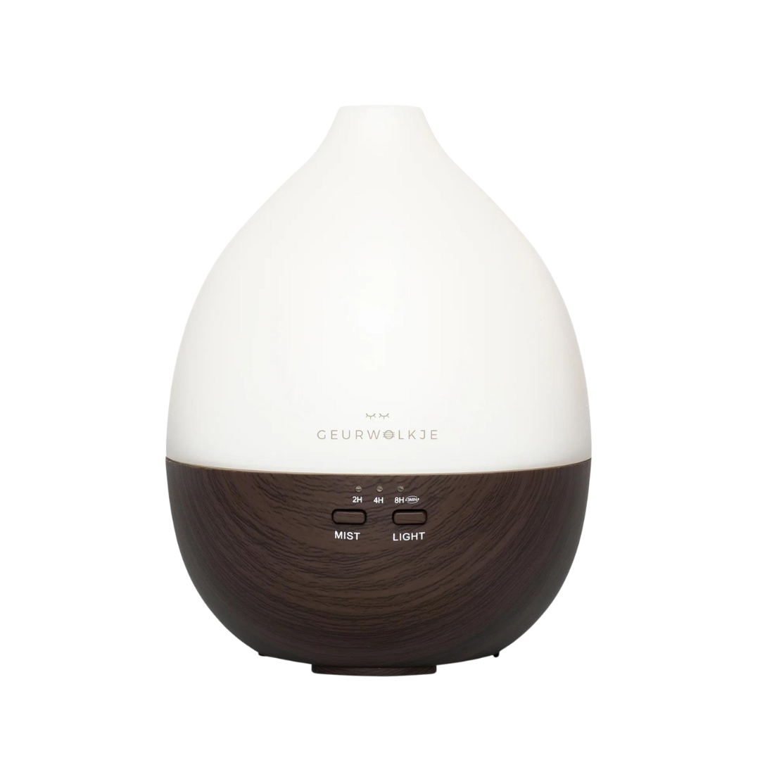 Geurwolkje Aroma Diffuser in donker hout Nimbus 2.0, perfect voor geurverspreiding.