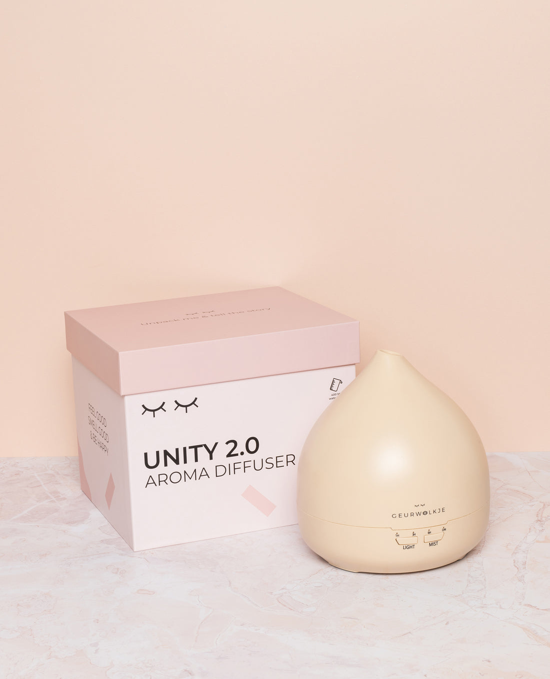 Geurwolkje Etherische Olie Diffuser in nude Unity 2.0, ideaal voor etherische oliën