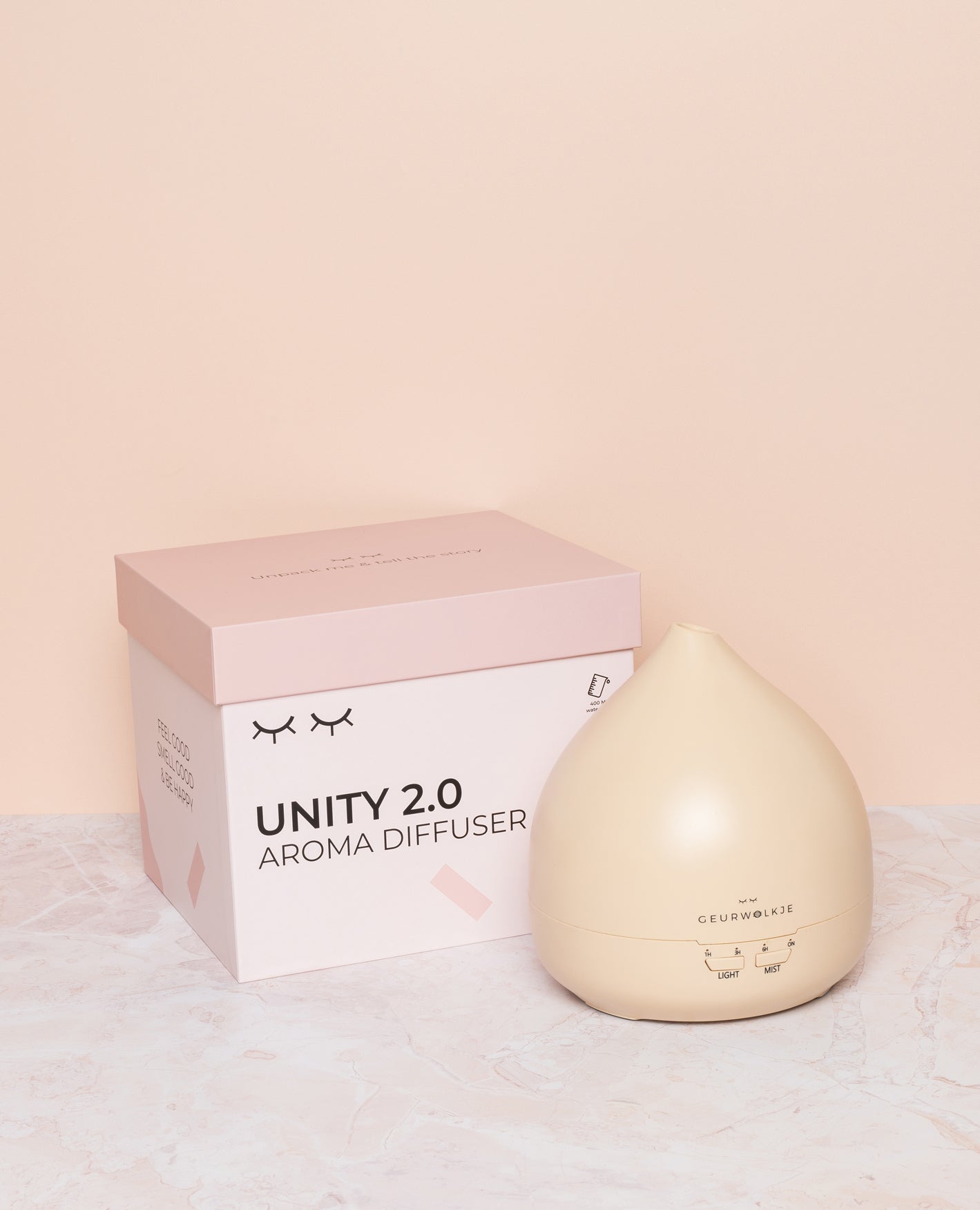 Geurwolkje Etherische Olie Diffuser in nude Unity 2.0, ideaal voor etherische oliën