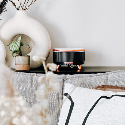 Geurwolkje Aroma Diffuser in zwart Serenity, perfect voor geurverspreiding.