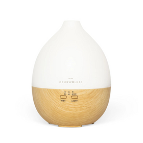 Nimbus 2.0 -  Geurwolkje® Aroma Diffuser - Licht hout - 200 ml - Tevens nachtlampje