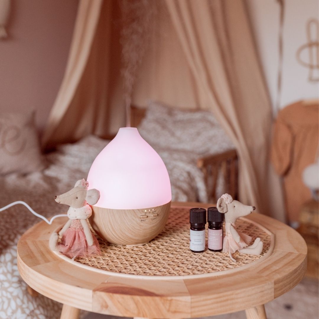 Geurwolkje Aroma Diffuser in licht hout Nimbus 2.0, perfect voor geurverspreiding.