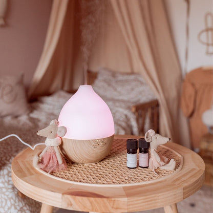 Geurwolkje Aroma Diffuser in licht hout Nimbus 2.0, perfect voor geurverspreiding.