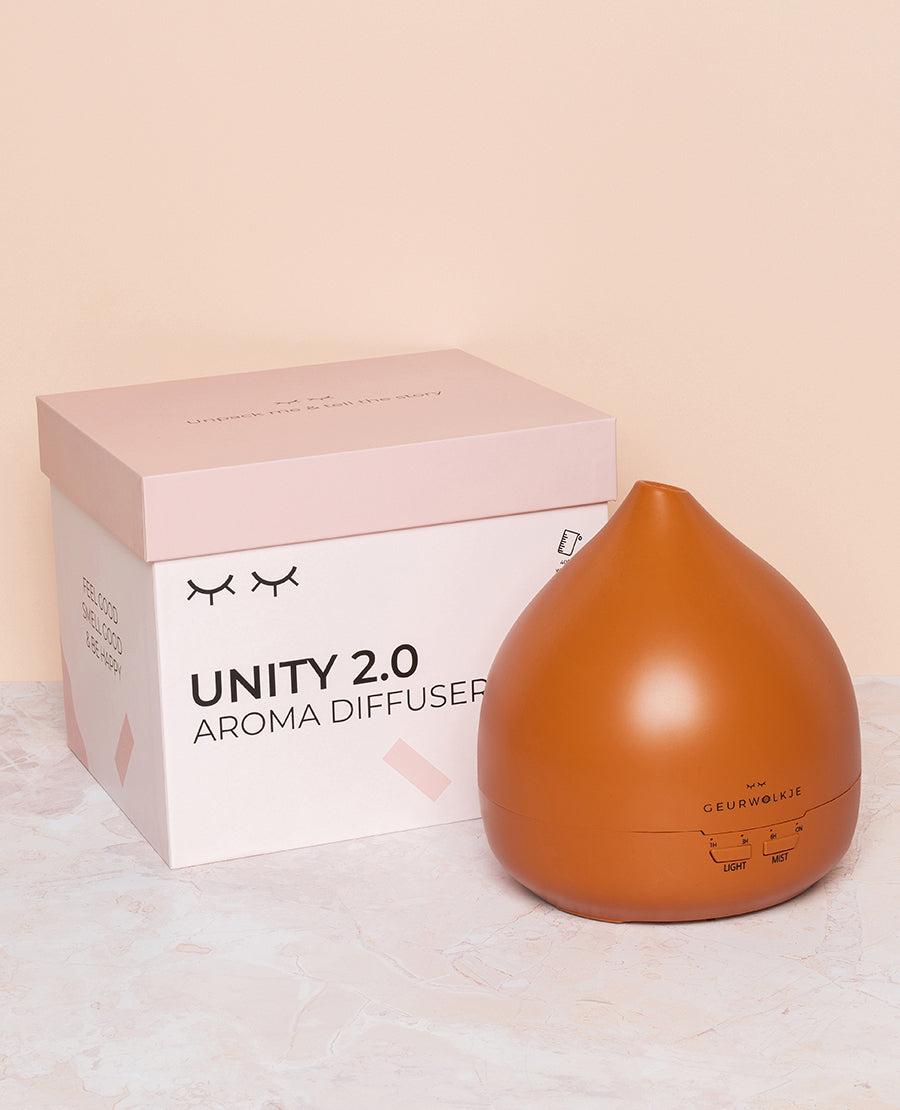 Geurwolkje Etherische Olie Diffuser in terracotta Unity 2.0, ideaal voor etherische oliën