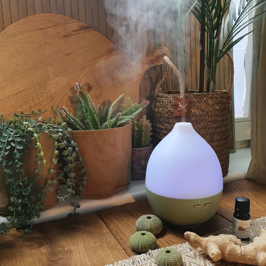 Geurwolkje Aroma Diffuser in Groen Nimbus 2.0, perfect voor geurverspreiding.