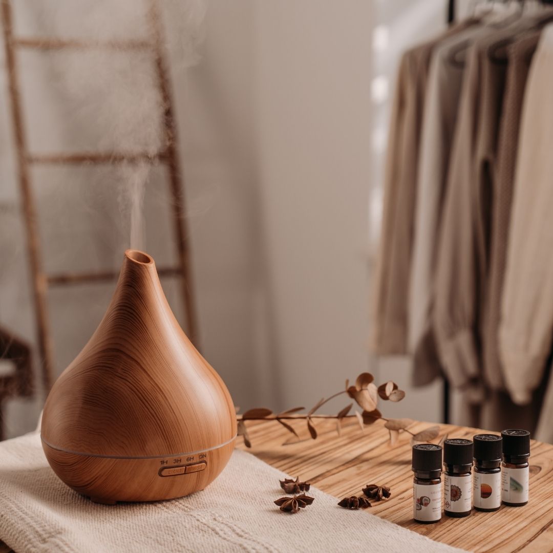 Geurwolkje Aroma Diffuser in licht hout Unity voor het verspreiden van aroma&