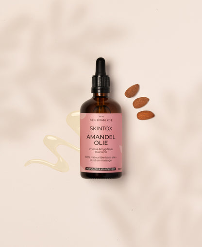 Geurwolkje® Skintox - Amandelolie Koudgeperst 100% Natuurlijke basisolie 100ml